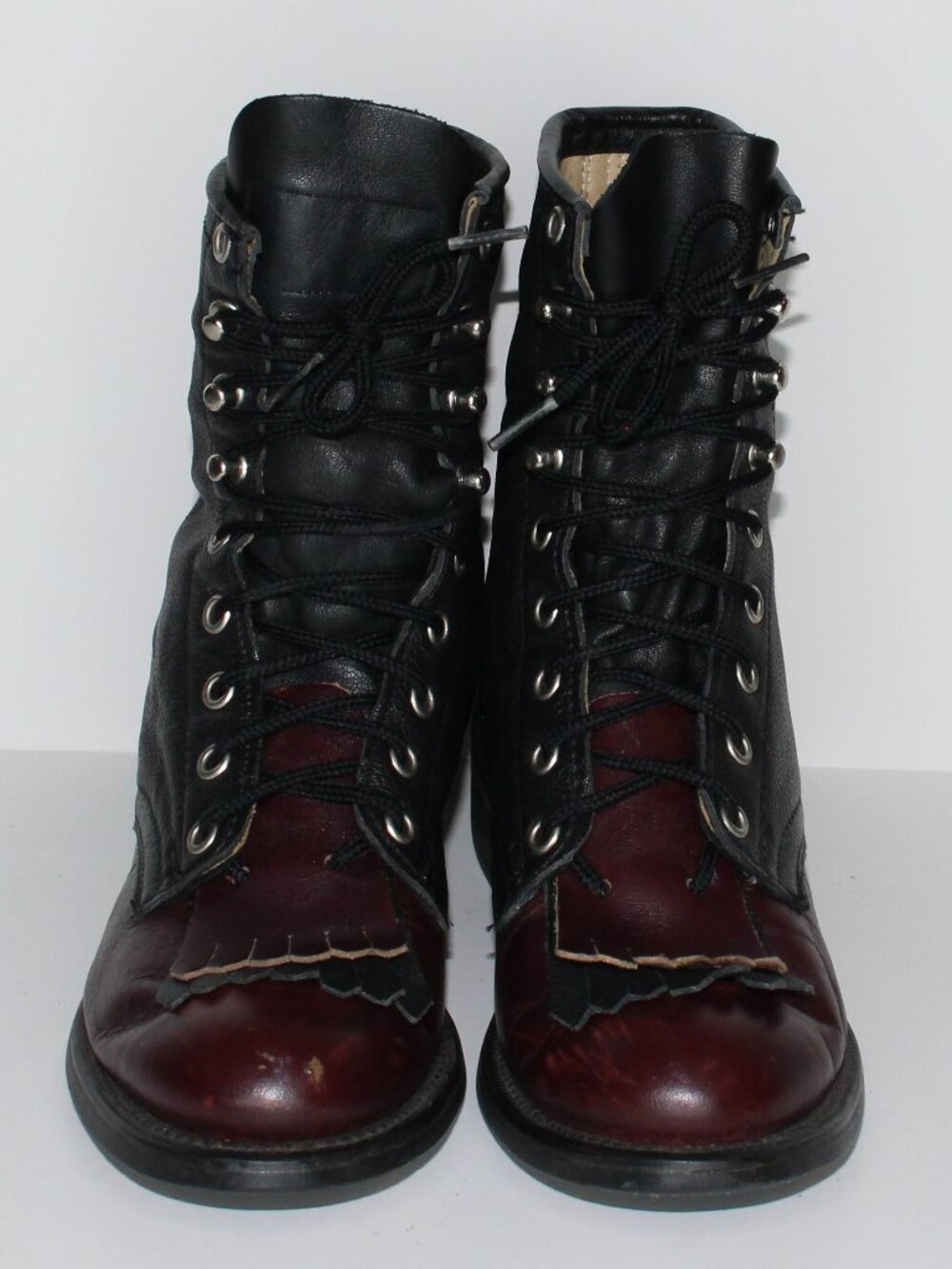 Vintage Canada West Women Kiltie Roper Western Ankle Boots (7.5 US)